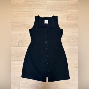 Abercrombie & Fitch Black Button-Front Dress